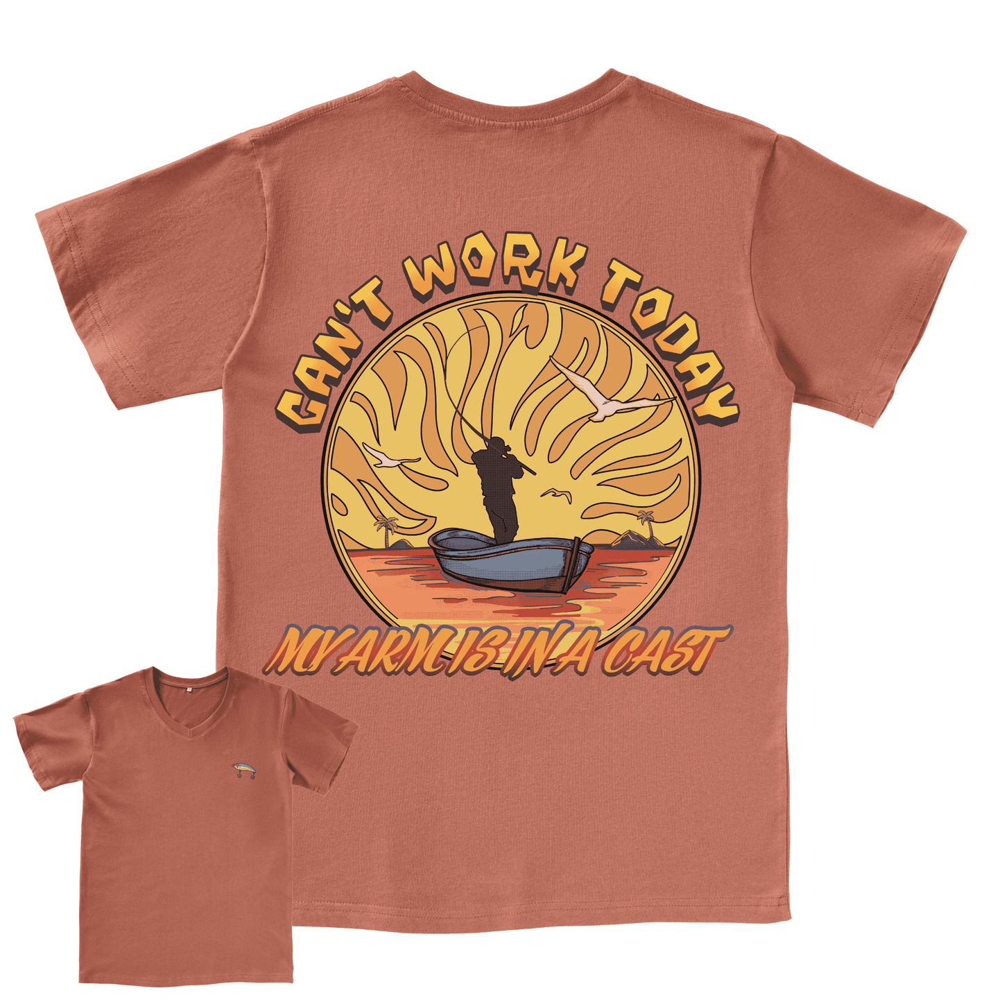 Can't Work Today V neck Tee