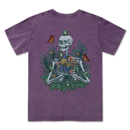 Freeleaf Rebirth in Bloom Unisex Nature Inspired Washed Tee