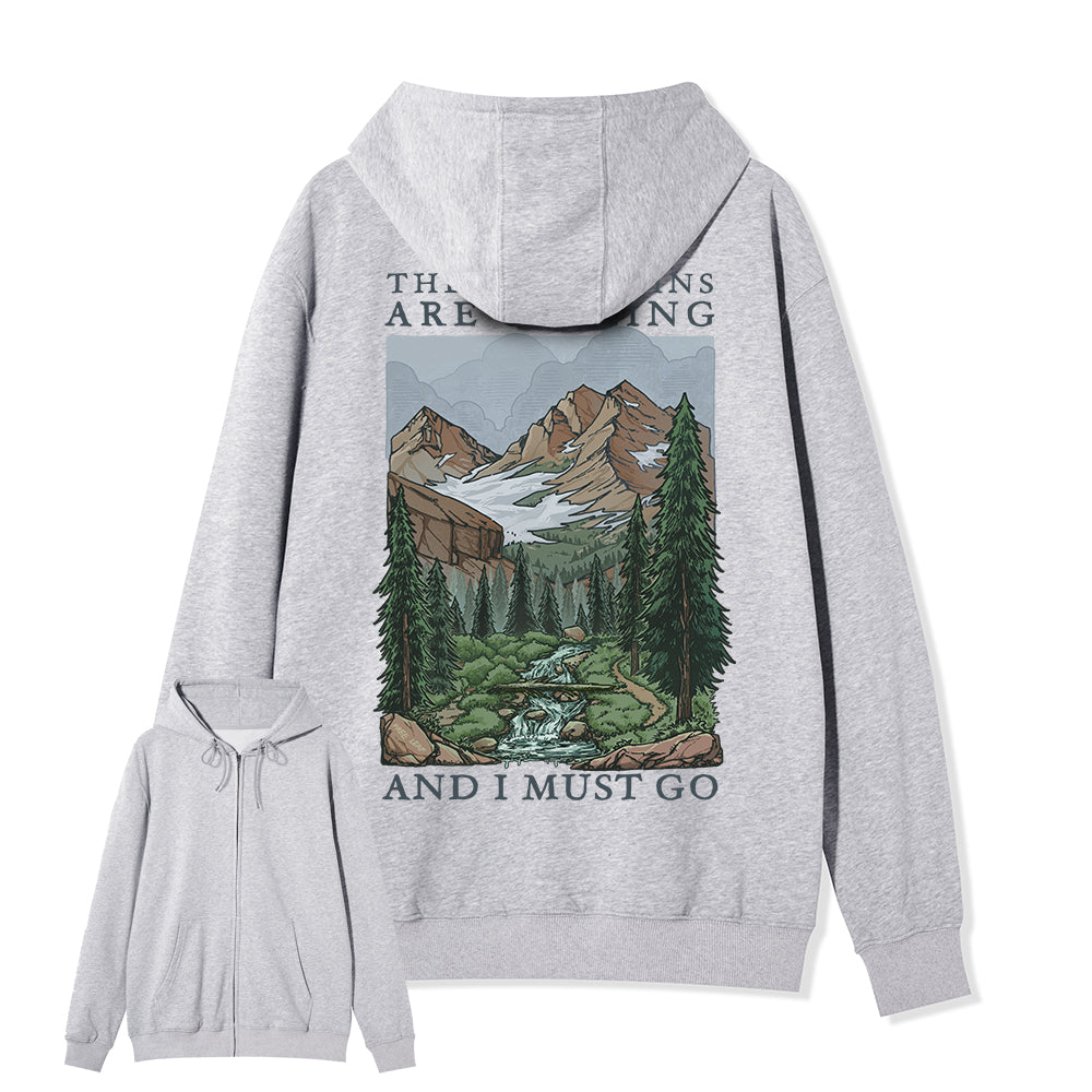 Freeleaf The Mountains Are Calling Unisex Fleece Full-Zip Hoodie