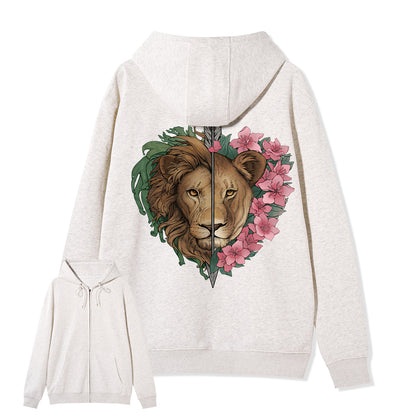 Freeleaf Wild at Heart Full-Zip Back-printed Hoodie