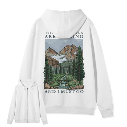 Freeleaf The Mountains Are Calling Unisex Fleece Full-Zip Hoodie