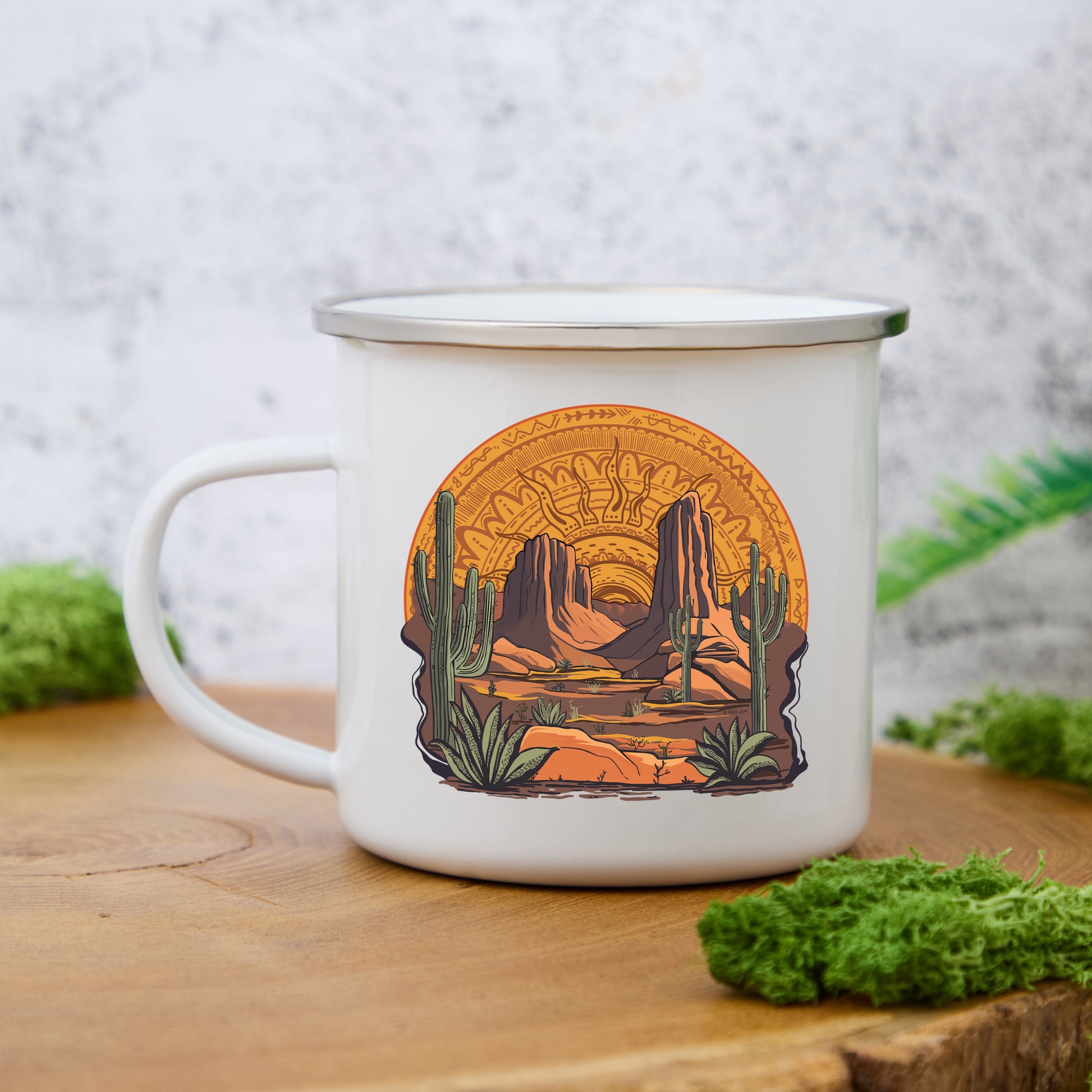 Freeleaf Golden Desert Enamel Mug