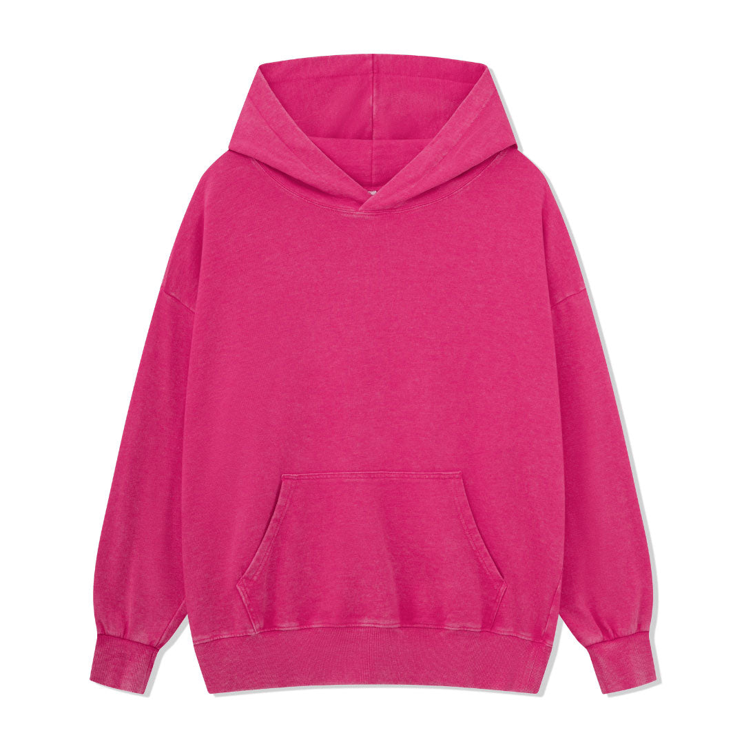 Santa Claus Surfing Back-printed Washed Hoodie