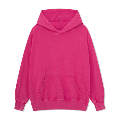 Santa Claus Surfing Back-printed Washed Hoodie