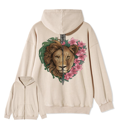 Freeleaf Wild at Heart Full-Zip Back-printed Hoodie
