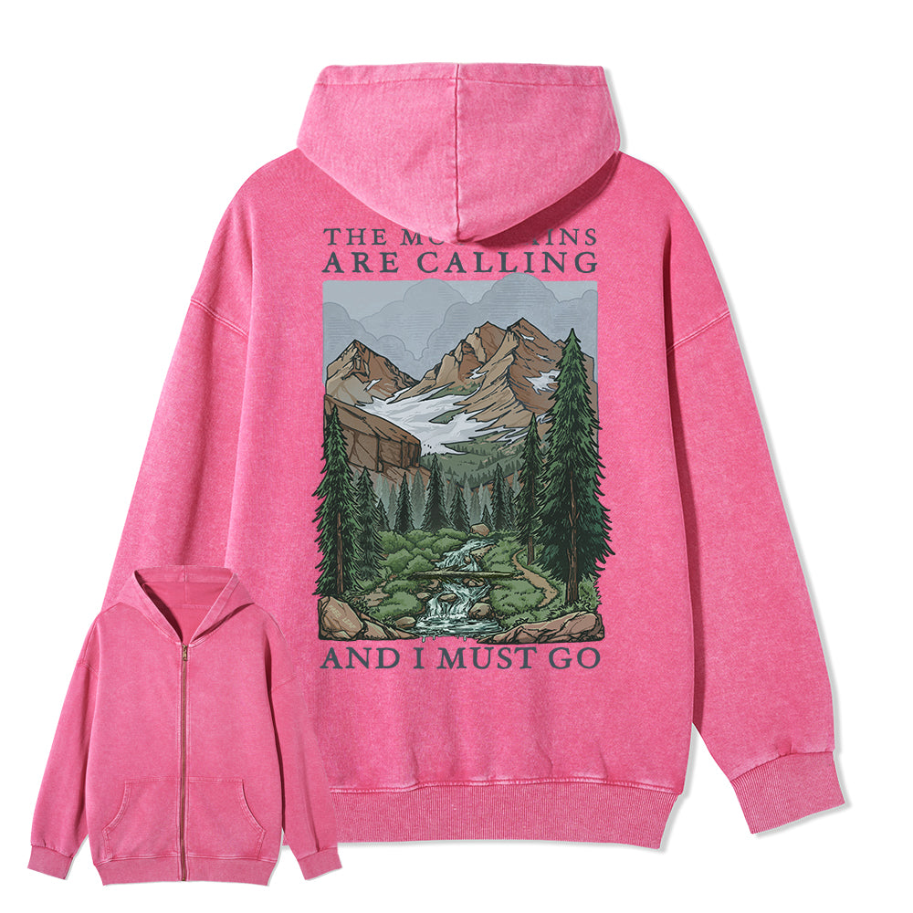 Freeleaf The Mountains Are Calling Unisex Fleece Full-Zip Hoodie