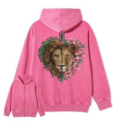Freeleaf Wild at Heart Full-Zip Back-printed Hoodie