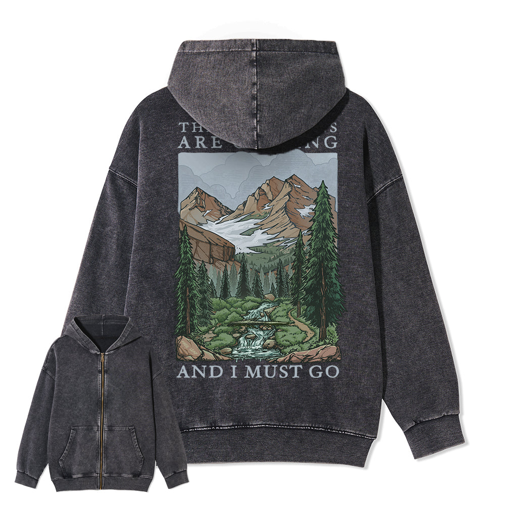 Freeleaf The Mountains Are Calling Unisex Fleece Full-Zip Hoodie
