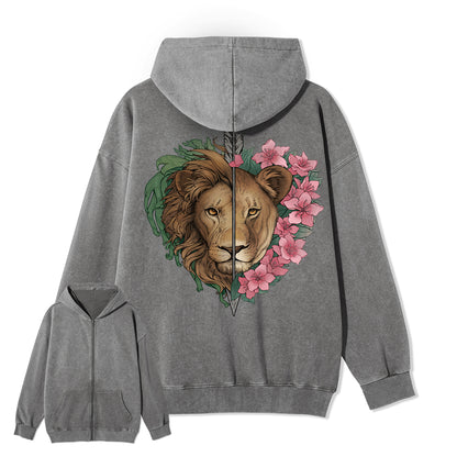 Freeleaf Wild at Heart Full-Zip Back-printed Hoodie