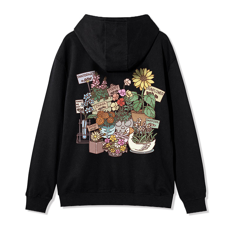 Freeleaf Flourishing Garden Nature Inspired Unisex Fleece Full-Zip Hoodie
