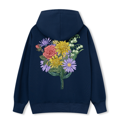 Freeleaf Symphony of Flowers Unisex Nature Inspired Hoodie