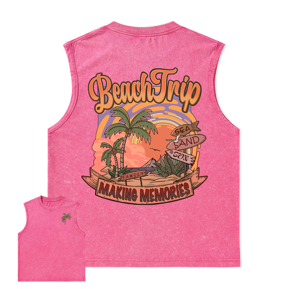 Freeleaf Vacation Unisex Washed Tank Tops