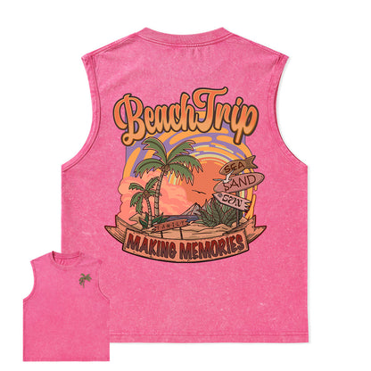 Freeleaf Vacation Unisex Washed Tank Tops