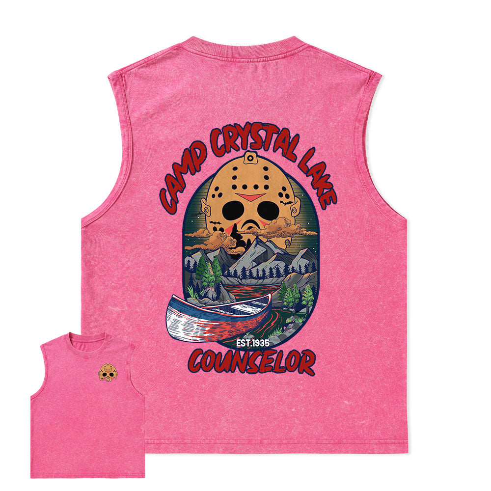 Freeleaf Camp Crystal Lake Unisex Washed Tank Tops