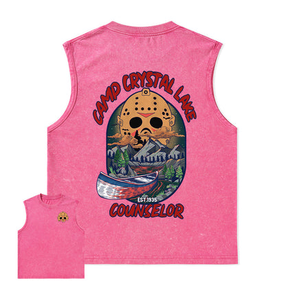 Freeleaf Camp Crystal Lake Unisex Washed Tank Tops