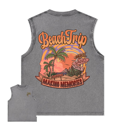 Freeleaf Vacation Unisex Washed Tank Tops