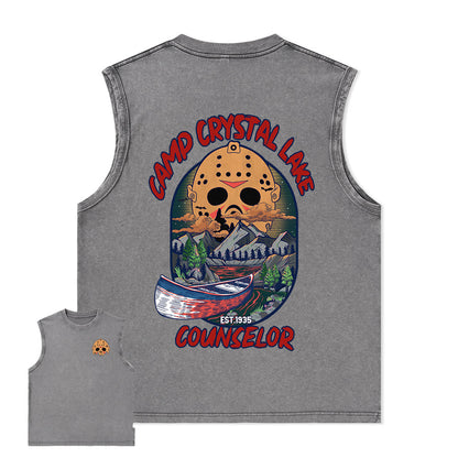 Freeleaf Camp Crystal Lake Unisex Washed Tank Tops