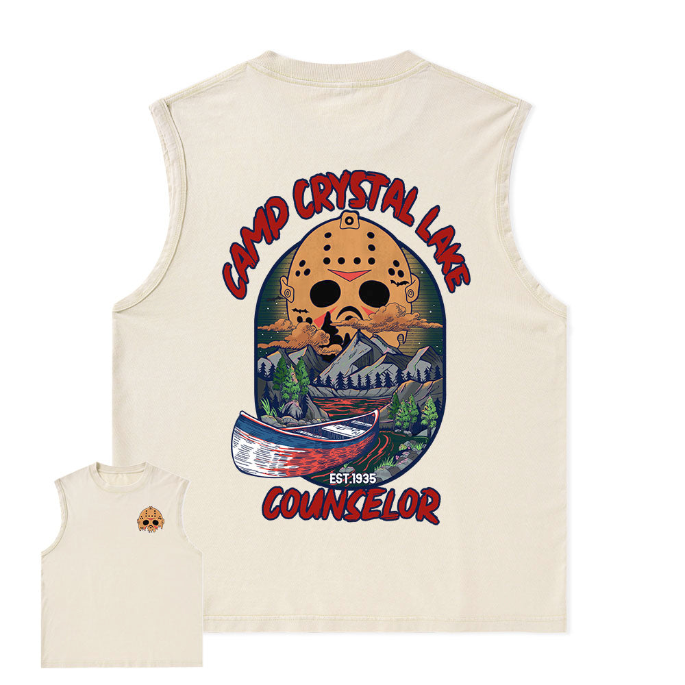 Freeleaf Camp Crystal Lake Unisex Washed Tank Tops