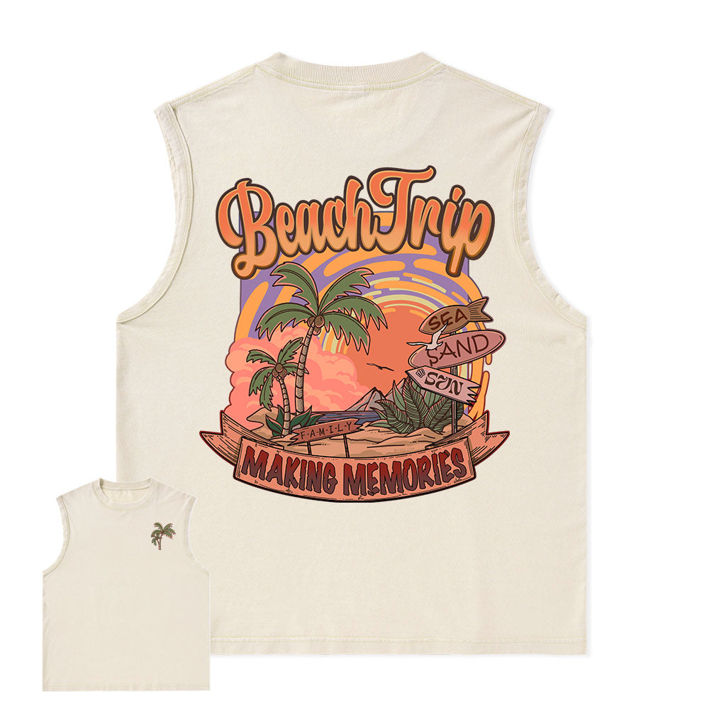 Freeleaf Vacation Unisex Washed Tank Tops