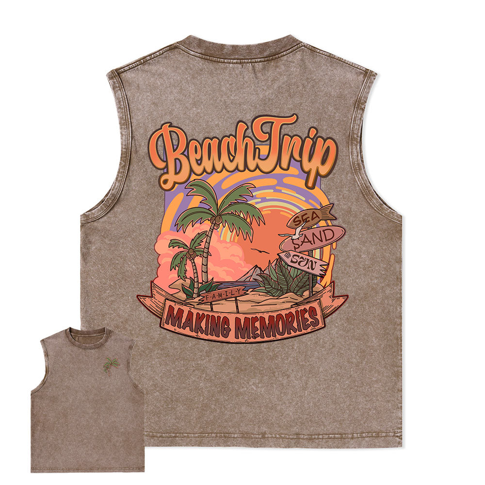 Freeleaf Vacation Unisex Washed Tank Tops