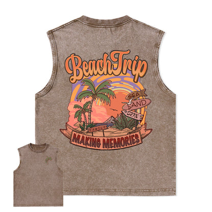 Freeleaf Vacation Unisex Washed Tank Tops