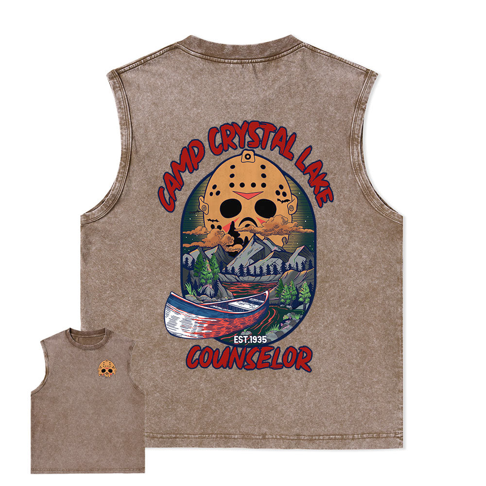 Freeleaf Camp Crystal Lake Unisex Washed Tank Tops