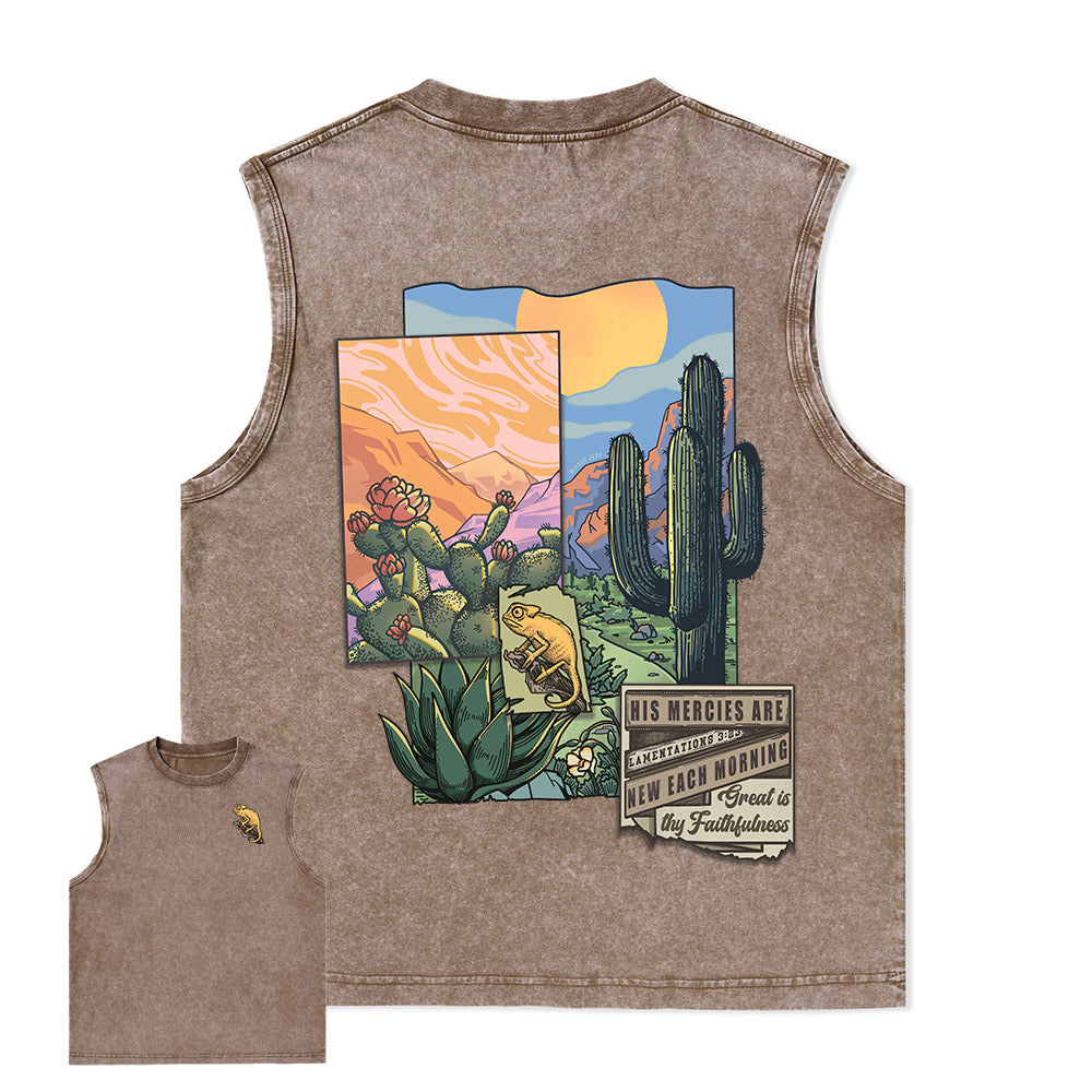 Freeleaf Christian Unisex Nature Inspired Washed Tank Tops