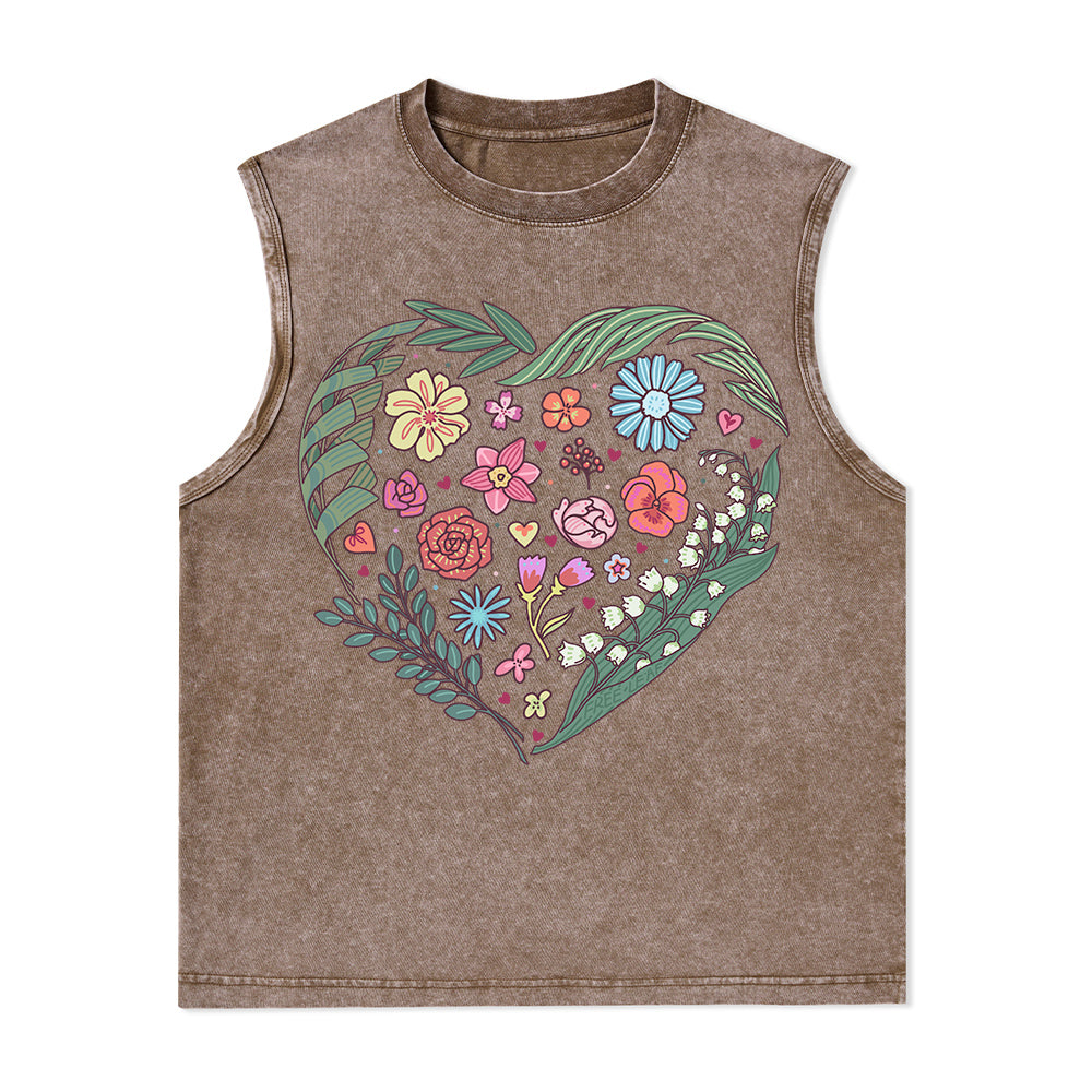 Freeleaf Love's Symphony Nature Inspired Unisex Washed Tank Tops