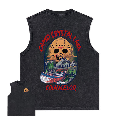 Freeleaf Camp Crystal Lake Unisex Washed Tank Tops