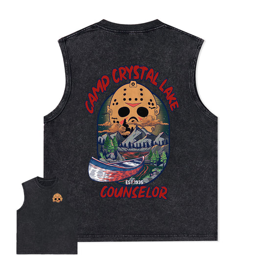Freeleaf Camp Crystal Lake Unisex Washed Tank Tops