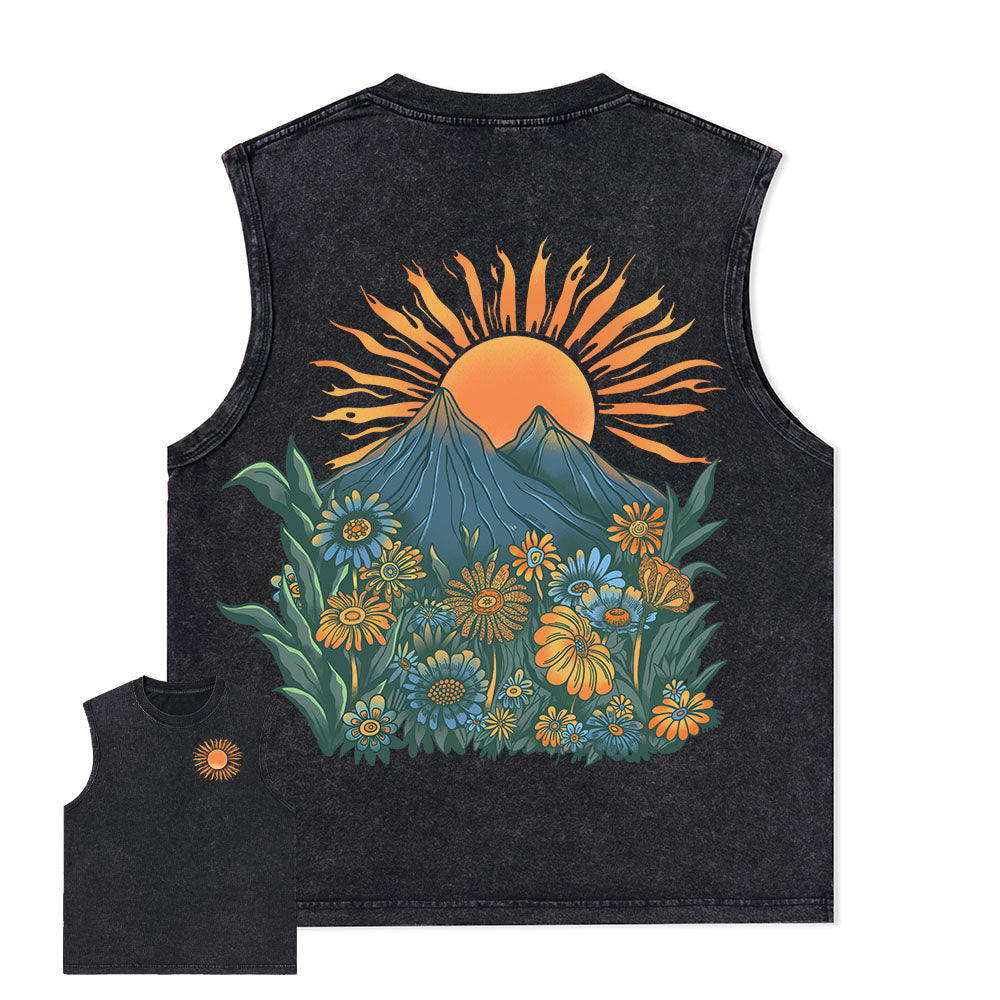 Freeleaf Energy Nature Inspired Unisex Washed Tank Tops