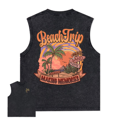 Freeleaf Vacation Unisex Washed Tank Tops