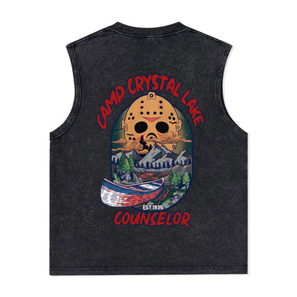 Freeleaf Camp Crystal Lake Unisex Washed Tank Tops