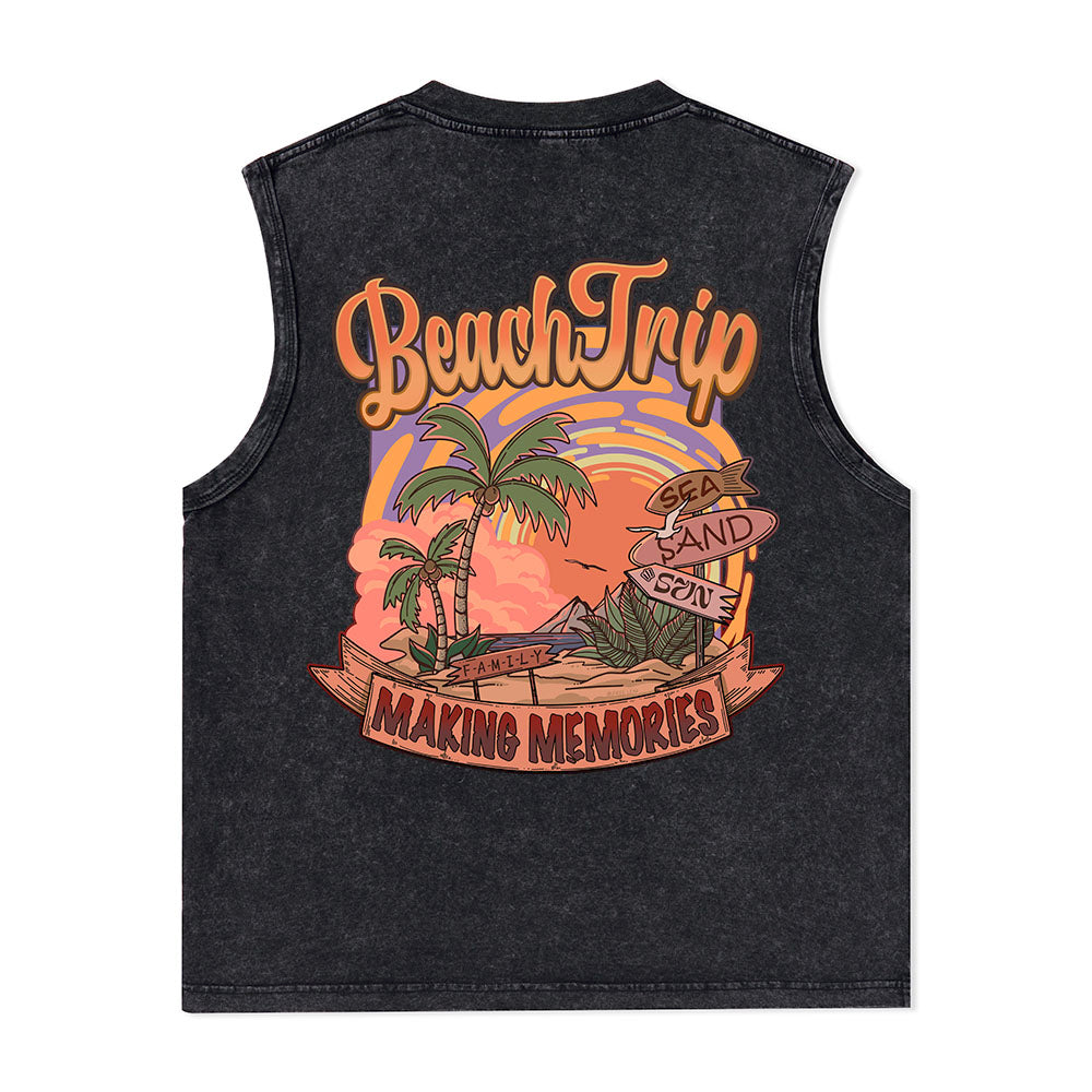 Freeleaf Vacation Unisex Washed Tank Tops