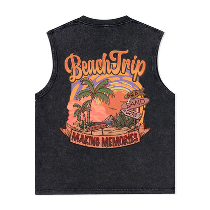 Freeleaf Vacation Unisex Washed Tank Tops