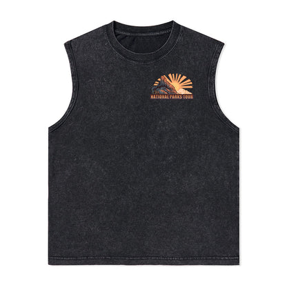 Freeleaf National Parks Tour Nature Inspired Unisex Washed Tank Tops