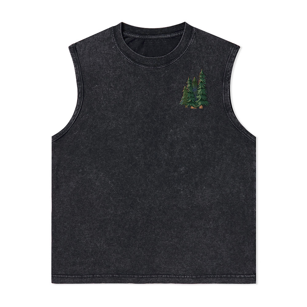 Freeleaf Adventure Awaits Unisex Washed Tank Tops