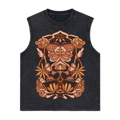Freeleaf Spring Butterfly Nature Inspired Unisex Washed Tank Tops