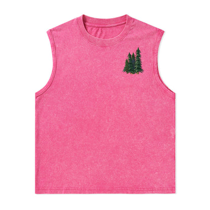 Freeleaf Adventure Awaits Unisex Washed Tank Tops