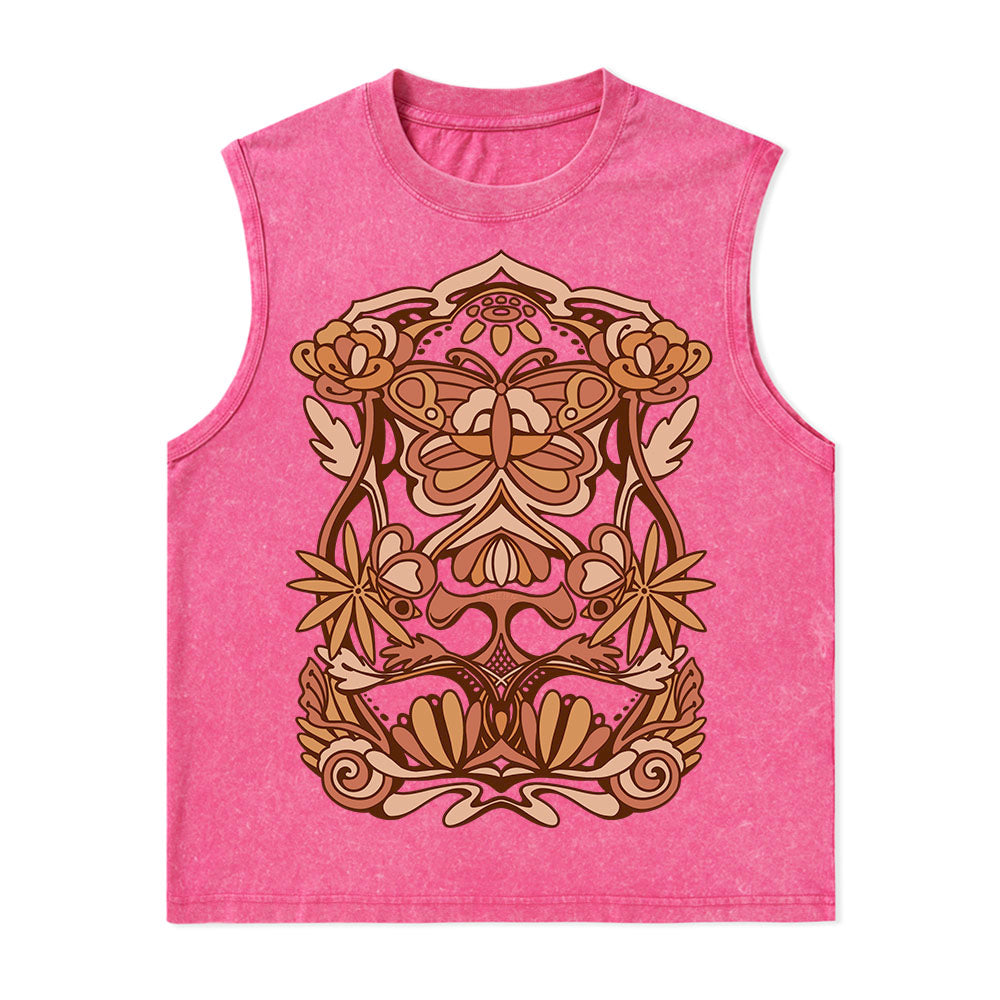 Freeleaf Spring Butterfly Nature Inspired Unisex Washed Tank Tops