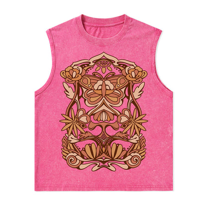 Freeleaf Spring Butterfly Nature Inspired Unisex Washed Tank Tops