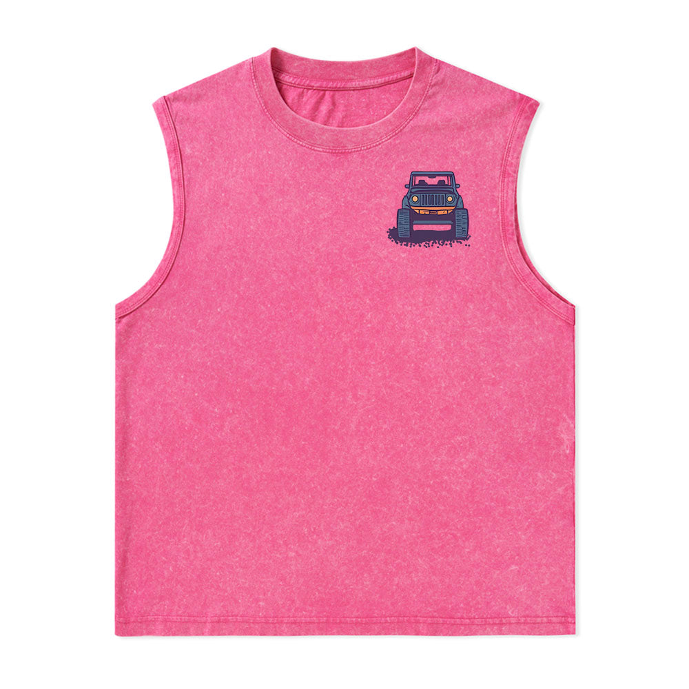 Freeleaf Go Hiking With Music Nature Inspired Unisex Washed Tank Tops