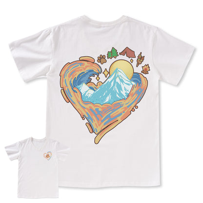 Freeleaf Heart of Wilderness Camping Unisex V-neck Tee