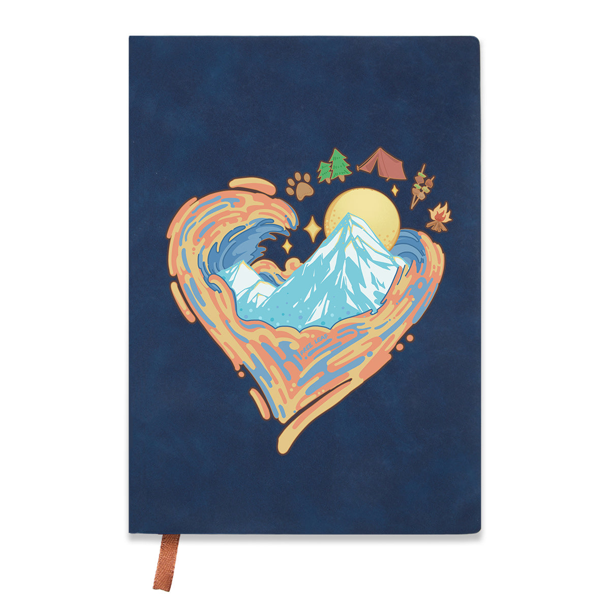 Freeleaf Heart of Wilderness Camping Vintage Leather Journal Notebook