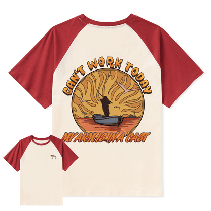 Can't Work Today Raglan Short Sleeve Top