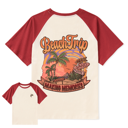 Vacation Raglan Short Sleeve Top