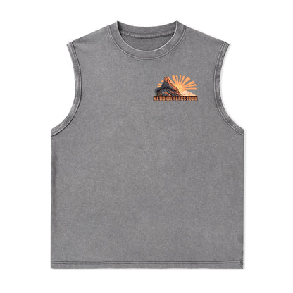 Freeleaf National Parks Tour Nature Inspired Unisex Washed Tank Tops