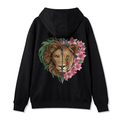 Freeleaf Wild at Heart Full-Zip Back-printed Hoodie