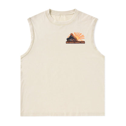 Freeleaf National Parks Tour Nature Inspired Unisex Washed Tank Tops