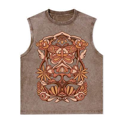 Freeleaf Spring Butterfly Nature Inspired Unisex Washed Tank Tops